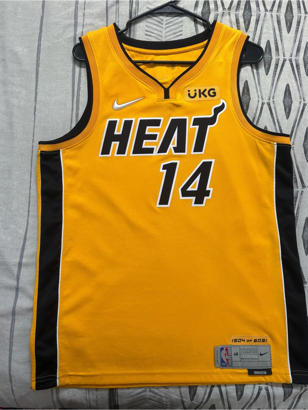 NBA Gold and Black Earned Edition Jersey (Nike)